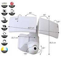 Lutec Design wandlampLibra wit met camera - 7632406053 - thumbnail