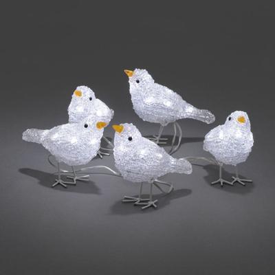 Acryl lichtsnoer l4m s5 vogel wit Konstsmide - Konstsmide