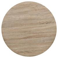 Bistrotafel rond 80x75 cm MDF en staal eikenkleur - thumbnail