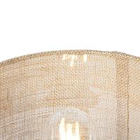 QAZQA Landelijke tafellamp hout met linnen kap naturel 25 cm - Mels - thumbnail