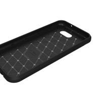 Voor Galaxy J3 (2017) / J3 Prime / ontstaan (Amerikaanse versie) textuur koolstofvezel schokbestendige TPU ruige Armor beschermende Case(navy) geborst - thumbnail