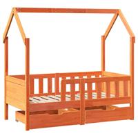 Kinderbedframe met lades 70x140 cm massief grenenhout - thumbnail
