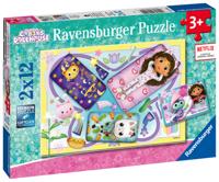 Ravensburger - gabby&apos;s poppenhuis legpuzzel 2x12 stuks - thumbnail