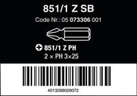 Wera 851/1 Z Bits Phillips, 2 x PH 3 x 25 mm - 1 x 2 stuk(s) - 05073306001 - thumbnail