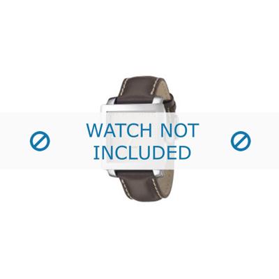 Armani horlogeband AR-5812 Leder Grijs 24mm