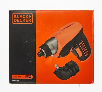 BLACK+DECKER CS3652LC 3.6V Schroevendraaier met hoekopzet | 100mA Lader
1x Schroefbit - H4
Hoekopzetstuk in 8 posities - CS3652LC-QW - thumbnail