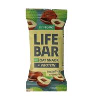 Lifefood Lifebar oatsnack proteine hazelnoot crunch bio 40 Gram - thumbnail