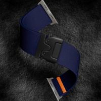 By Qubix - Nylon bandje met Parachute sluiting - Donkerblauw - Compatible met Apple Watch 38mm / 40mm / 41mm / 42mm - Compatible Apple watch bandjes - thumbnail