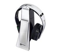 Geemarc CL7400 OPTI Over Ear koptelefoon Radiografisch Zilver-zwart Lichtgewicht, Volumeregeling Televisie - thumbnail