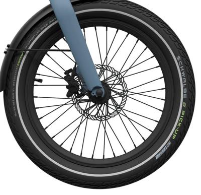 UTO eovolt voorwiel og16 met schijf zwart