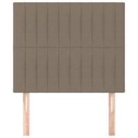 Hoofdborden 4 st 72x5x78/88 cm stof taupe - thumbnail
