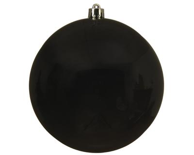 Kerstbal glans Zwart Kerst 14 cm Decoris - Decoris