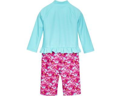 Playshoes zwempak lange mouw Flamingo Mint Roze-98-104