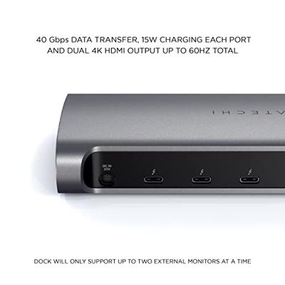 Satechi ST-UCT4DM Thunderbolt 4 dockingstation Satechi ST-UCT4DM Thunderbolt 4 dockingstation