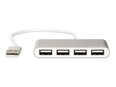 PORT Designs 900120 USB 2.0-hub 4 poorten Grijs, Wit