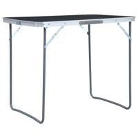 VidaXL Campingtafel inklapbaar met metalen frame 80x60 cm grijs - thumbnail