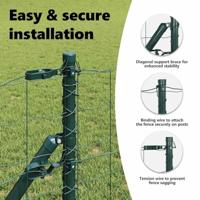 VidaXL Hek met paal groen 0,8 x 10 m staal - thumbnail