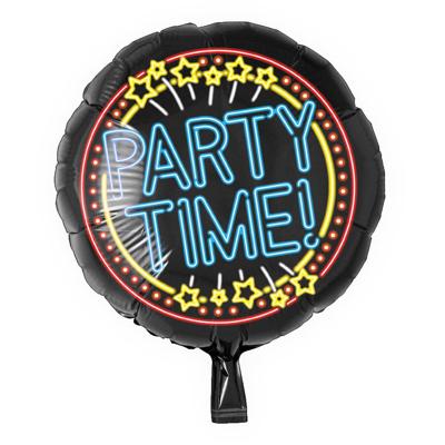 Neon folie ballon party time