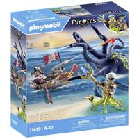 PLAYMOBIL 71419 Piraat met gigantische octopus - Piraten - Met een piraat, een kanon en een gigantisch octopusmonster - Vanaf 4 jaar - thumbnail