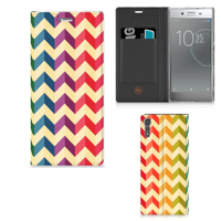 Sony Xperia XZ | XZs Hoesje met Magneet Zigzag Multi Color - thumbnail