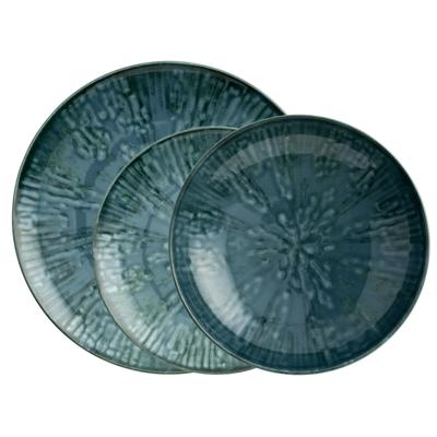 Sambonet Fusion Blue 12-delige serviesset - Blauw - Porselein Sambonet Fusion Blue 12-delige serviesset - Blauw - Porselein