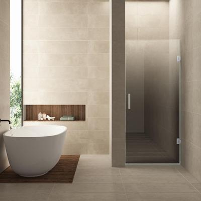 Nisdeur Rechts Wiesbaden Less 70x200 cm 8 mm Nano Spiegelrook- Naar Helder Glas Chroom