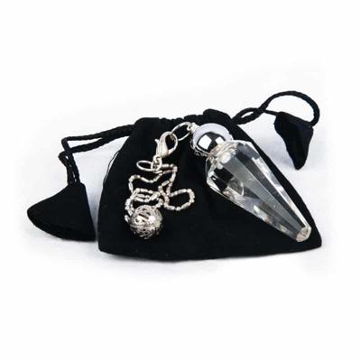 Pendel Edelsteen Bergkristal Facet met Sierkraal