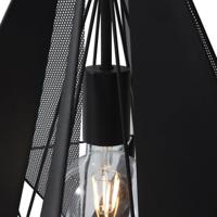QAZQA Industriële hanglamp zwart met mesh 3-lichts - Carcass - thumbnail
