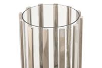 Kaarshouder Home ESPRIT Zilverkleurig Kristal Staal 12 x 12 x 20 cm - thumbnail