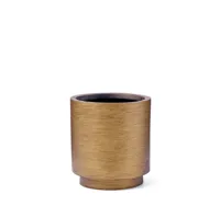 Vaas cilinder retro d15h17cm goud - thumbnail