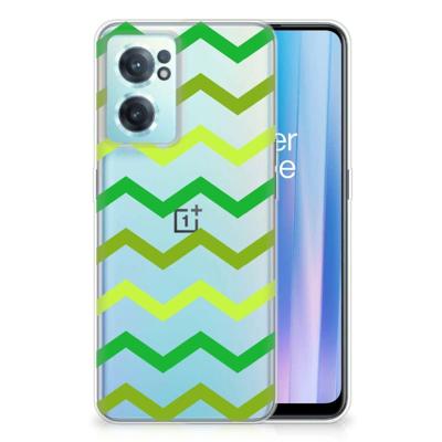 OnePlus Nord CE 2 5G | TPU bumper | Zigzag Groen OnePlus Nord CE 2 5G | TPU bumper | Zigzag Groen