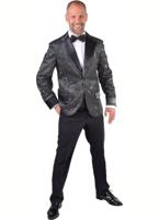 Colbert Man Glitter Zwart - thumbnail