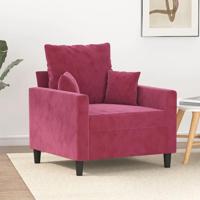 Fauteuil 60 cm fluweel wijnrood - thumbnail