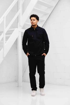 Cruyff Cotton Ripstop Overshirt Jas Heren Zwart - Maat XL - Kleur: Zwart | Soccerfanshop Cruyff Cotton Ripstop Overshirt Jas Heren Zwart - Maat XL - Kleur: Zwart | Soccerfanshop