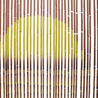 Insectengordijn 100x200 cm bamboe palmboom print - thumbnail