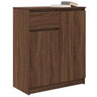 Dressoir met lade 71x35x84 cm spaanplaat bruin eikenkleurig - thumbnail