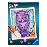 Ravensburger creart schilderen op nummer - dreaming owl - thumbnail