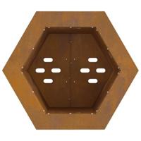 Vuurkorf Bruin 38 x 38 x 51 cm Cortenstaal - thumbnail