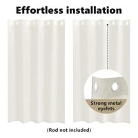 Voile Gordijn met gordijnen 2 pcs Crème 175 x 140 cm Polyester - thumbnail