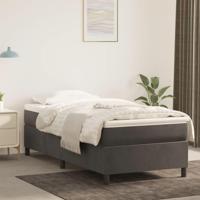 Boxspringframe fluweel donkergrijs 80x200 cm - thumbnail