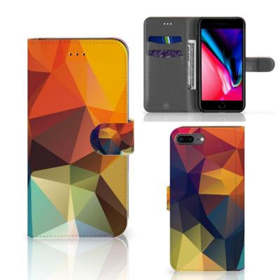 Apple iPhone 7 Plus | 8 Plus | Book Case | Polygon Color