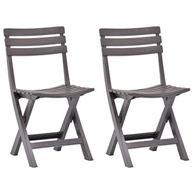 VidaXL Opklapbare stoelen, 2 stuks, plastic, mokkakleur VidaXL Opklapbare stoelen, 2 stuks, plastic, mokkakleur