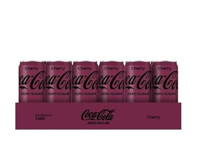 Coca-Cola zero cherry blik (24x 33cl)