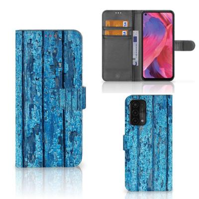 OPPO A54 5G | A74 5G | A93 5G | Book Style Case | Wood Blue