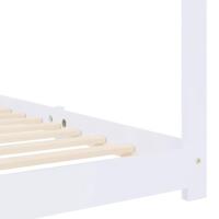 Kinderbedframe massief grenenhout wit 80x160 cm - thumbnail