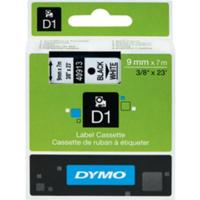 Labeltape Dymo LabelManager D1 polyester 9mm zwart op wit - thumbnail
