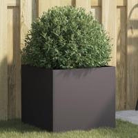 VidaXL Plantenbak 42x40x39 cm staal zwart - thumbnail