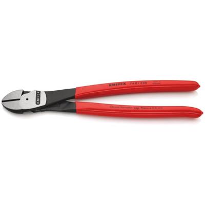 Knipex Kracht-zijsnijtang zwart geatramenteerd met kunststof bekleed 250 mm - 7401250 Knipex Kracht-zijsnijtang zwart geatramenteerd met kunststof bekleed 250 mm - 7401250