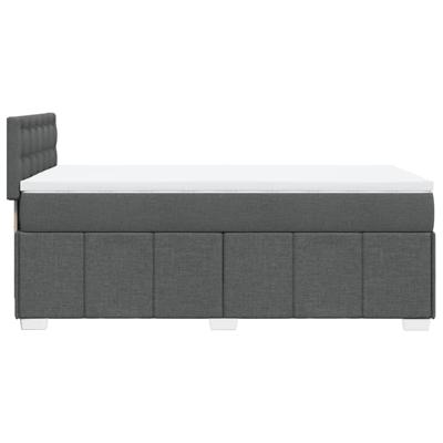 Boxspring met matras stof donkergrijs 120x200 cm - thumbnail