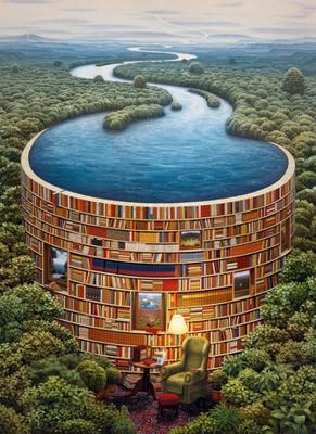 Clementoni legpuzzel bibliodame, 1000st.